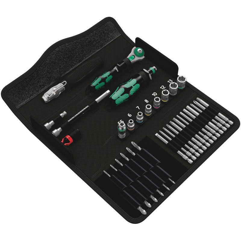 1 pcs - Wera 39 Piece Kraftform Kompakt M 1 Metal Tool Kit with Pouch