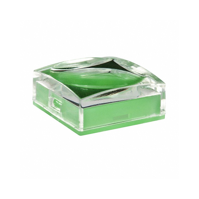 1 pcs : AT3074JF - CAP PUSHBUTTON SQUARE CLEAR/GRN