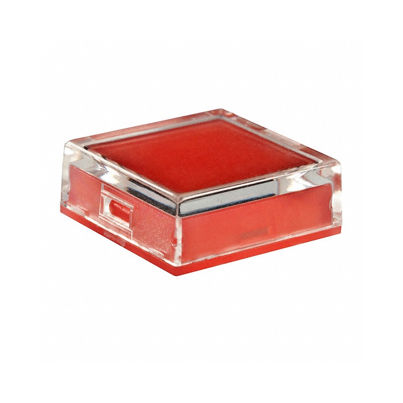 1 pcs : AT3076JC - CAP PUSHBUTTON SQUARE CLEAR/RED