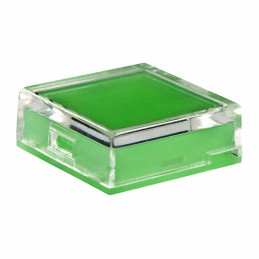 1 pcs : AT3076JF - CAP PUSHBUTTON SQUARE CLEAR/GRN