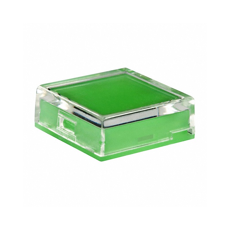 1 pcs : AT3076JF - CAP PUSHBUTTON SQUARE CLEAR/GRN
