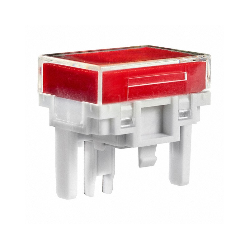 1 pcs : AT4027JC - CAP PUSHBUTTON RECT CLEAR/RED