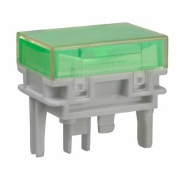 1 pcs : AT4027JF - CAP PUSHBUTTON RECT CLEAR/GREEN