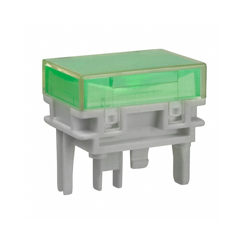 1 pcs : AT4027JF - CAP PUSHBUTTON RECT CLEAR/GREEN