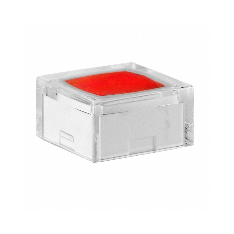 1 pcs : AT4060JC - CAP TACTILE SQUARE CLEAR/RED