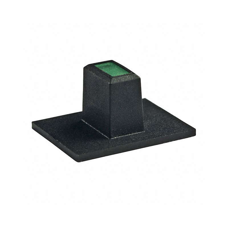 1 pcs : AT4065F - CAP SLIDE RECT BLK/GRN LENS