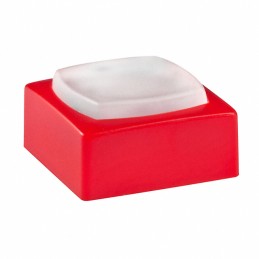 1 pcs : AT4076BC - CAP TACTILE SQUARE WHITE/RED