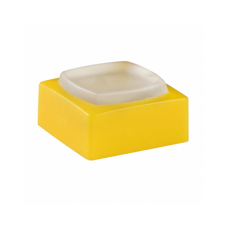 1 pcs : AT4076BE - CAP TACTILE SQUARE WHITE/YELLOW