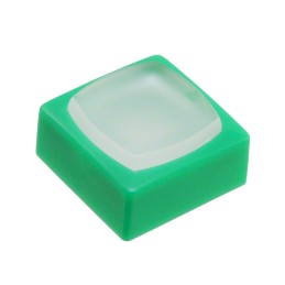 1 pcs : AT4076BF - CAP TACTILE SQUARE WHITE/GREEN