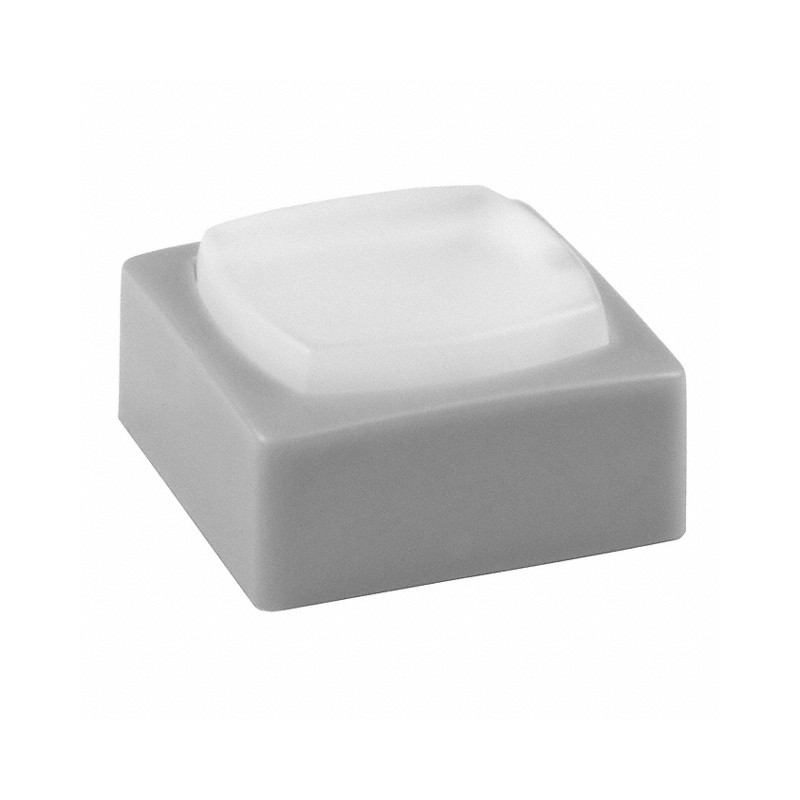 1 pcs : AT4076BH - CAP TACTILE SQUARE WHITE/GRAY
