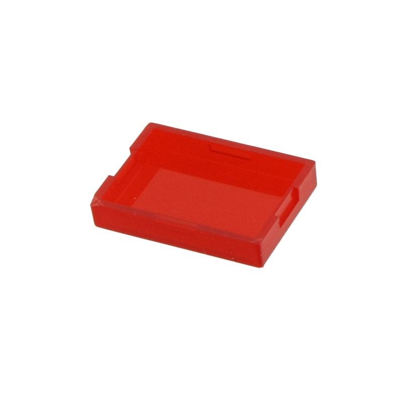 1 pcs : AT4117C - CAP PUSHBUTTON RECT CLEAR/RED