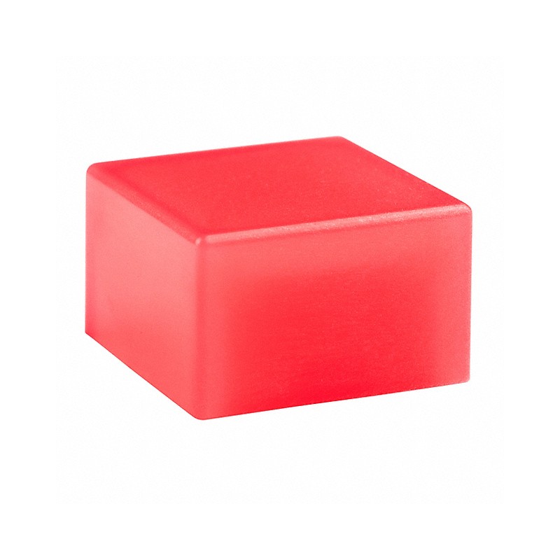 1 pcs : AT4135C - CAP TACTILE SQUARE FROSTED RED