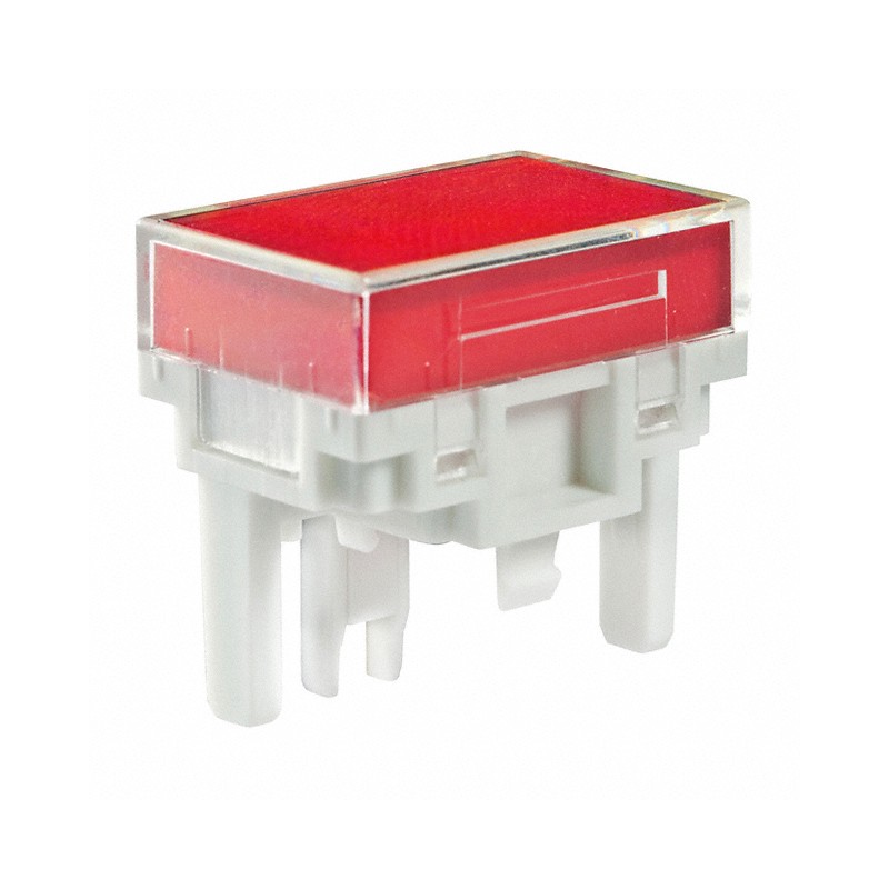 1 pcs : AT4163JC - CAP PUSHBUTTON RECT CLEAR/RED