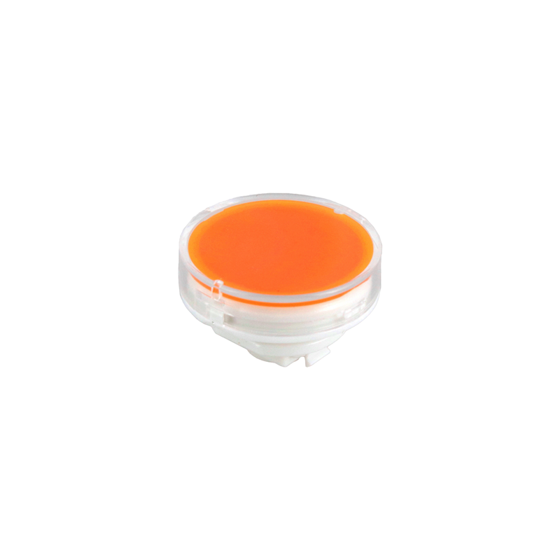 1 pcs : AT4194JD - CAP PUSHBUTTON ROUND CLR/AMBER
