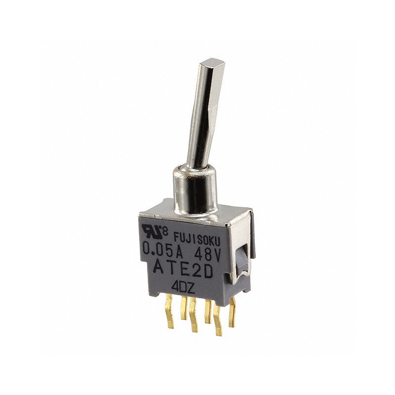 1 pcs : ATE2D-2F3-10-Z - SWITCH TOGGLE DPDT 50MA 48V