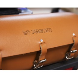 1 pcs - Facom Leather Tool Bag with Shoulder Strap 405mm x 145mm x 125mm