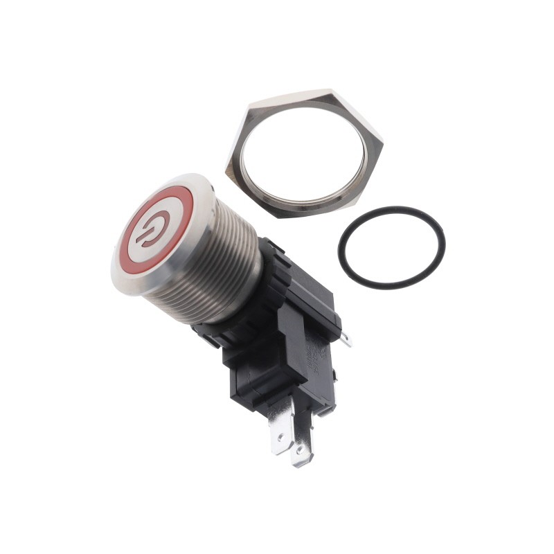 1 pcs : AVH22MSSFE13121604 - SWITCH PUSHBUTTON SPDT 16A 125V