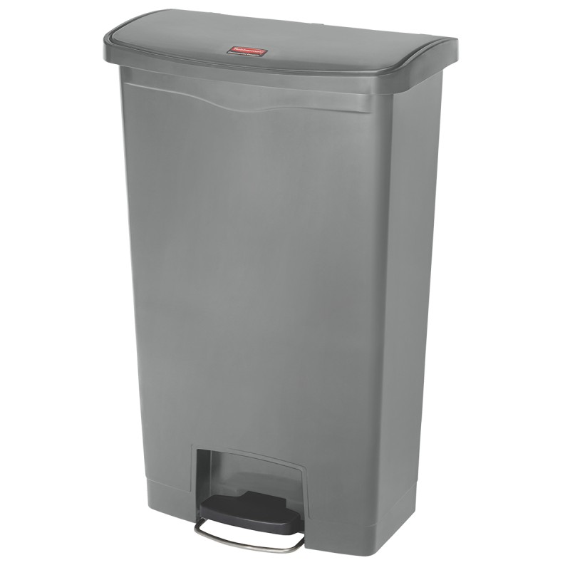 1 pcs - Rubbermaid Commercial Products Slim Jim 68L Grey Pedal PE Waste Bin