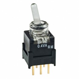 1 pcs : B12JJPCF - SWITCH TOGGLE SPDT 0.4VA 28V
