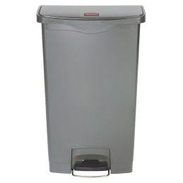 1 pcs - Rubbermaid Commercial Products Slim Jim 68L Grey Pedal PE Waste Bin