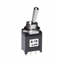 1 pcs : B18A1P - SWITCH TOGGLE SPDT 0.4VA 28V