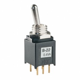1 pcs : B22A1P - SWITCH TOGGLE DPDT 0.4VA 28V