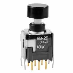 1 pcs : BB26AB-HA - SWITCH PUSH DPDT 0.4VA 28V