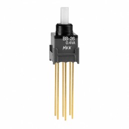 1 pcs : BB26AW - SWITCH PUSH DPDT 0.4VA 28V