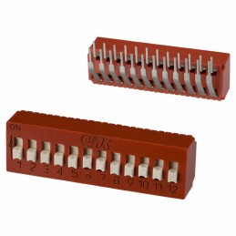 1 pcs : BD12AV - SWITCH SLIDE DIP SPST 0.1A 5V
