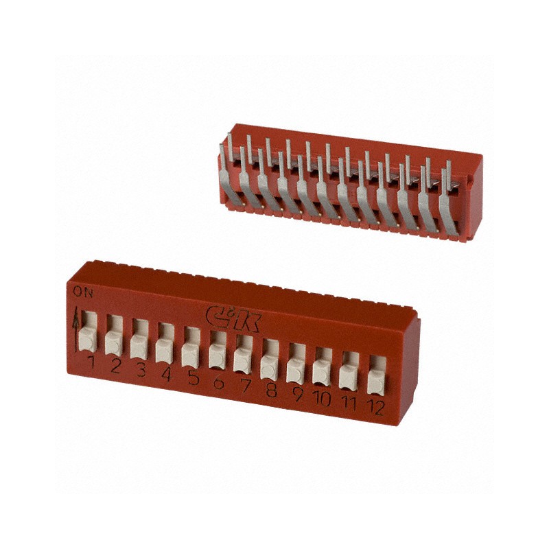 1 pcs : BD12AV - SWITCH SLIDE DIP SPST 0.1A 5V