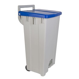 1 pcs - Robert Scott 90L Polaris Pedal Bin 90L Blue Pedal Polypropylene Waste Bin
