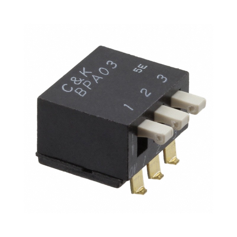 1 pcs : BPA03SB - SWITCH PIANO DIP SPST 0.1A 5V