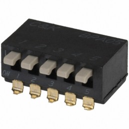 1 pcs : BPA05SB - SWITCH PIANO DIP SPST 0.1A 5V