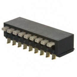 1 pcs : BPA09SB - SWITCH PIANO DIP SPST 0.1A 5V