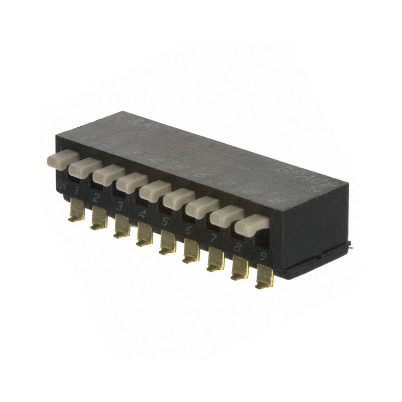 1 pcs : BPA09SB - SWITCH PIANO DIP SPST 0.1A 5V