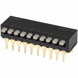 1 pcs : BPA10B - SWITCH PIANO DIP SPST 0.1A 5V