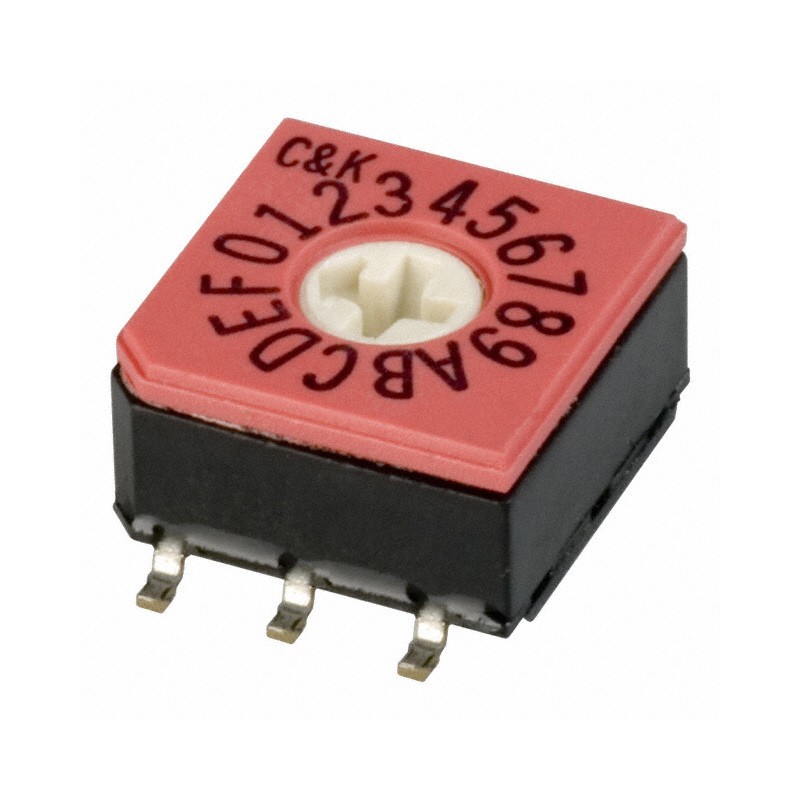 1 pcs : CD16RM0SBR - SWITCH ROTARY DIP HEX 0.4VA 20V