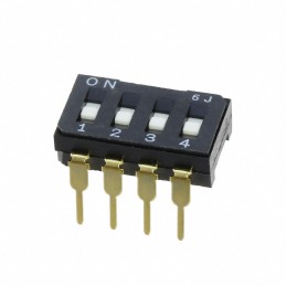 1 pcs : CFS-0401MC - SWITCH SLIDE DIP SPST 0.1A 6V