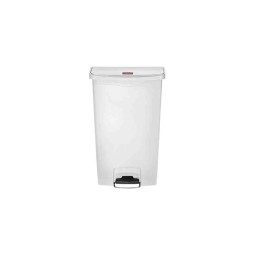 1 pcs - Rubbermaid Commercial Products Slim Jim 90L White Pedal Waste Bin