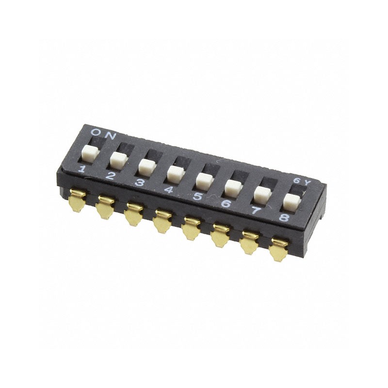 1 pcs : CFS-0802MA - SWITCH SLIDE DIP SPST 0.1A 6V