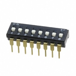 1 pcs : CFS-0802MC - SWITCH SLIDE DIP SPST 0.1A 6V