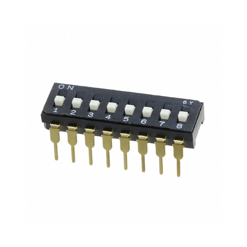 1 pcs : CFS-0802MC - SWITCH SLIDE DIP SPST 0.1A 6V