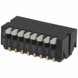 1 pcs : CHP-081TA - SWITCH PIANO DIP SPST 0.1A 6V