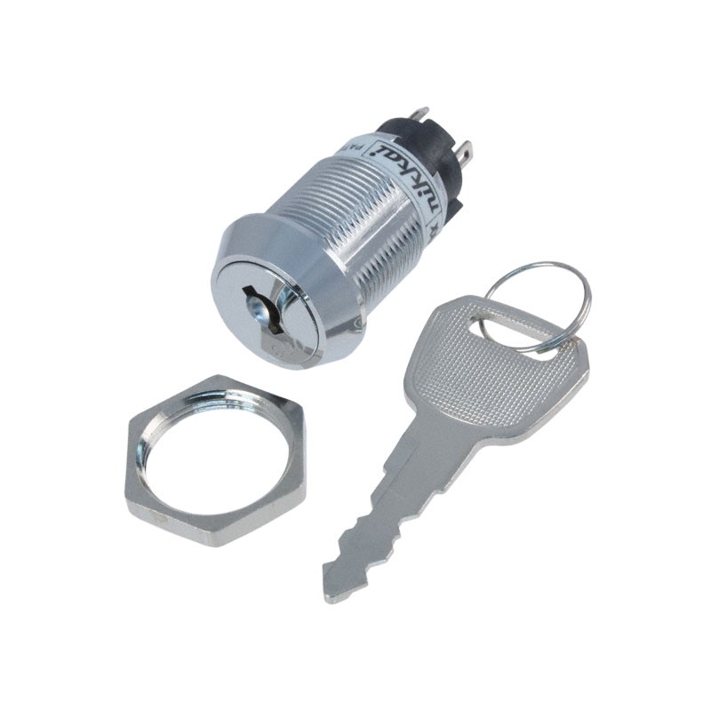 1 pcs : CKL12AFW01-003 - SWITCH KEYLOCK 2POS SPDT 3A 250V