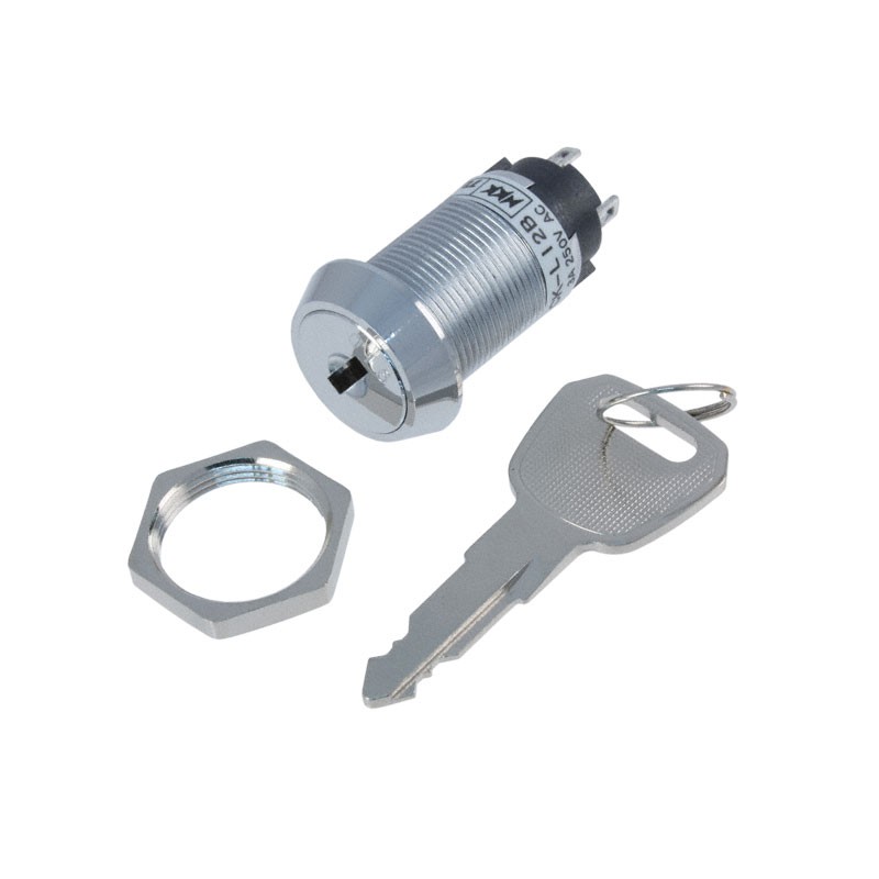 1 pcs : CKL12BFW01-016 - SWITCH KEYLOCK 2POS SPDT 3A 250V