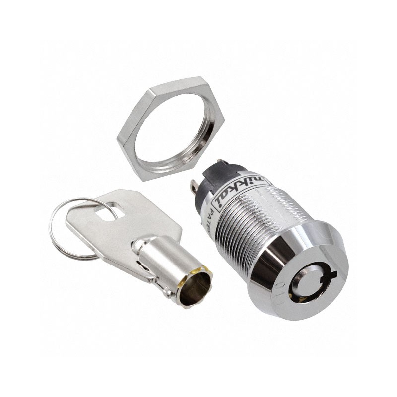 1 pcs : CKL12BTW01-011 - SWITCH KEYLOCK 2POS SPDT 3A 250V