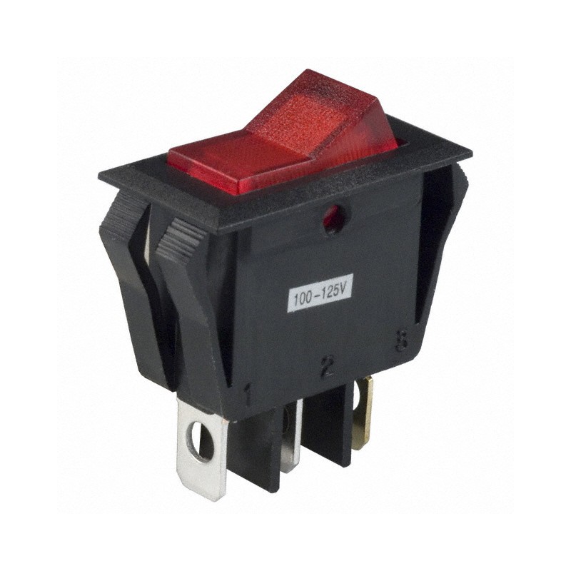 1 pcs : CL102J9RS205QA7 - SWITCH ROCKER SPST 16A 125V