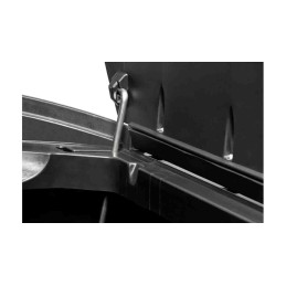 1 pcs - Rubbermaid Commercial Products Slim Jim 50L Black Pedal Galvanised Steel Waste Bin