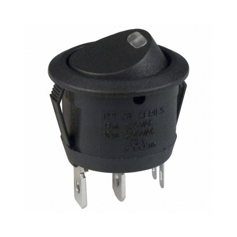 1 pcs : CR102J5RS215QF6 - SWITCH ROCKER SPST 16A 125V