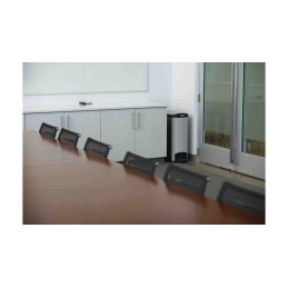 1 pcs - Rubbermaid Commercial Products Slim Jim 50L Black Pedal Galvanised Steel Waste Bin